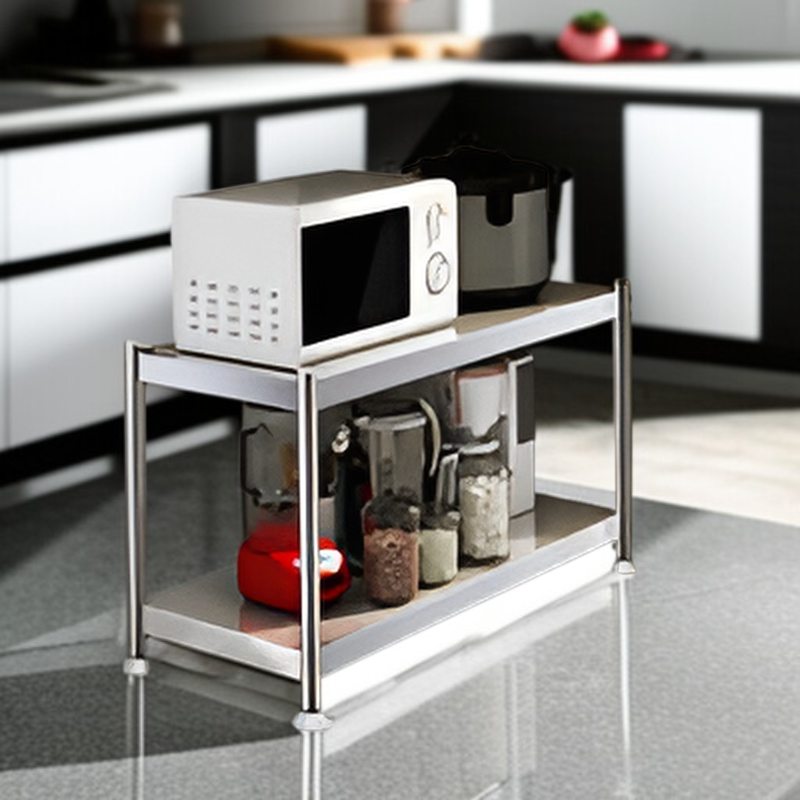 두꺼운 스테인리스 오븐 정리 선반 전자레인지 선반