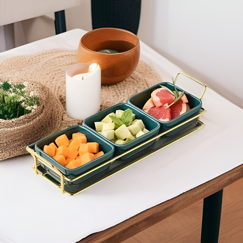 럭셔리 거실 가정용 과일 접시 견과류 모듬 스낵 접시