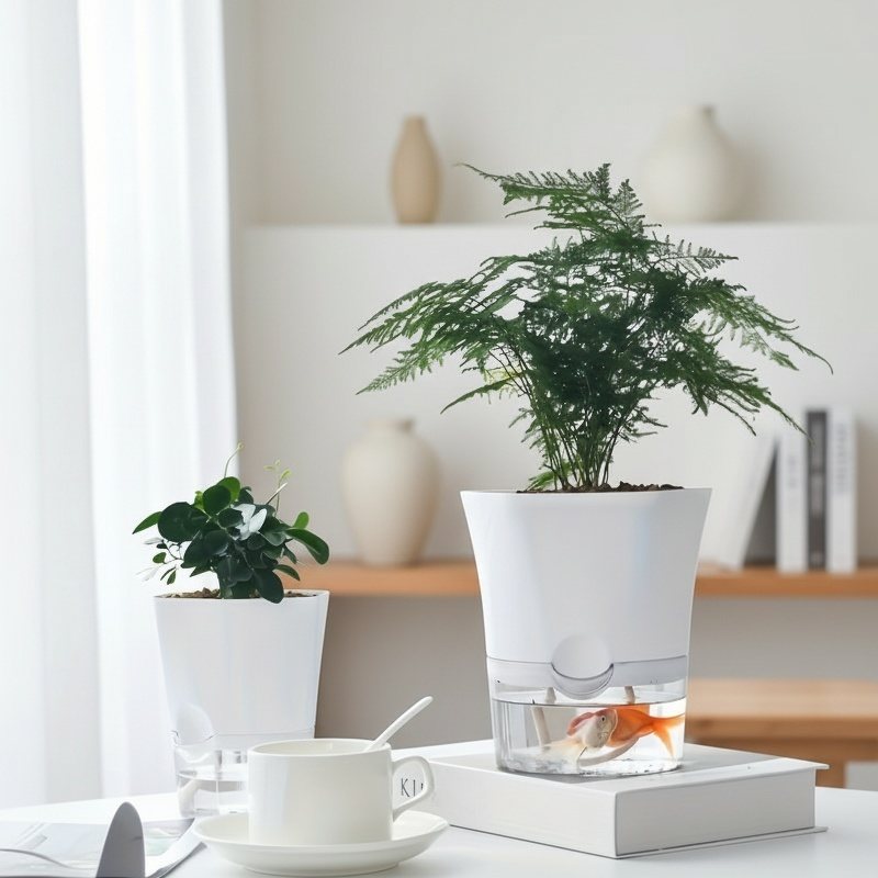 Lazy Simple Imitation Ceramic Hydroponic Flower Pot