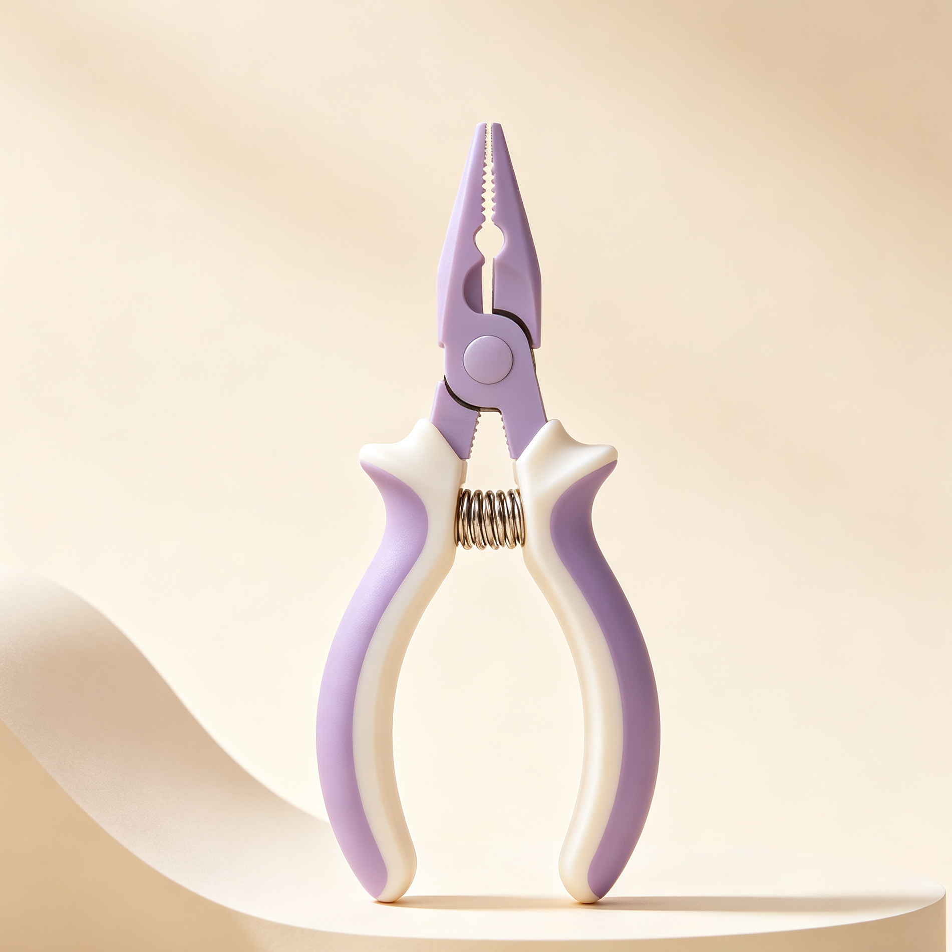 보라색과 흰색 펜치