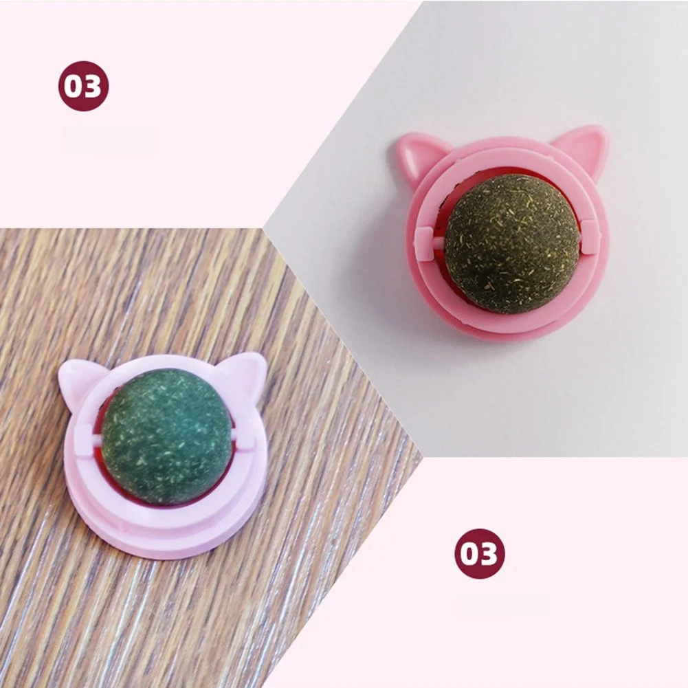 Mintfarbener, drehbarer Katzenball