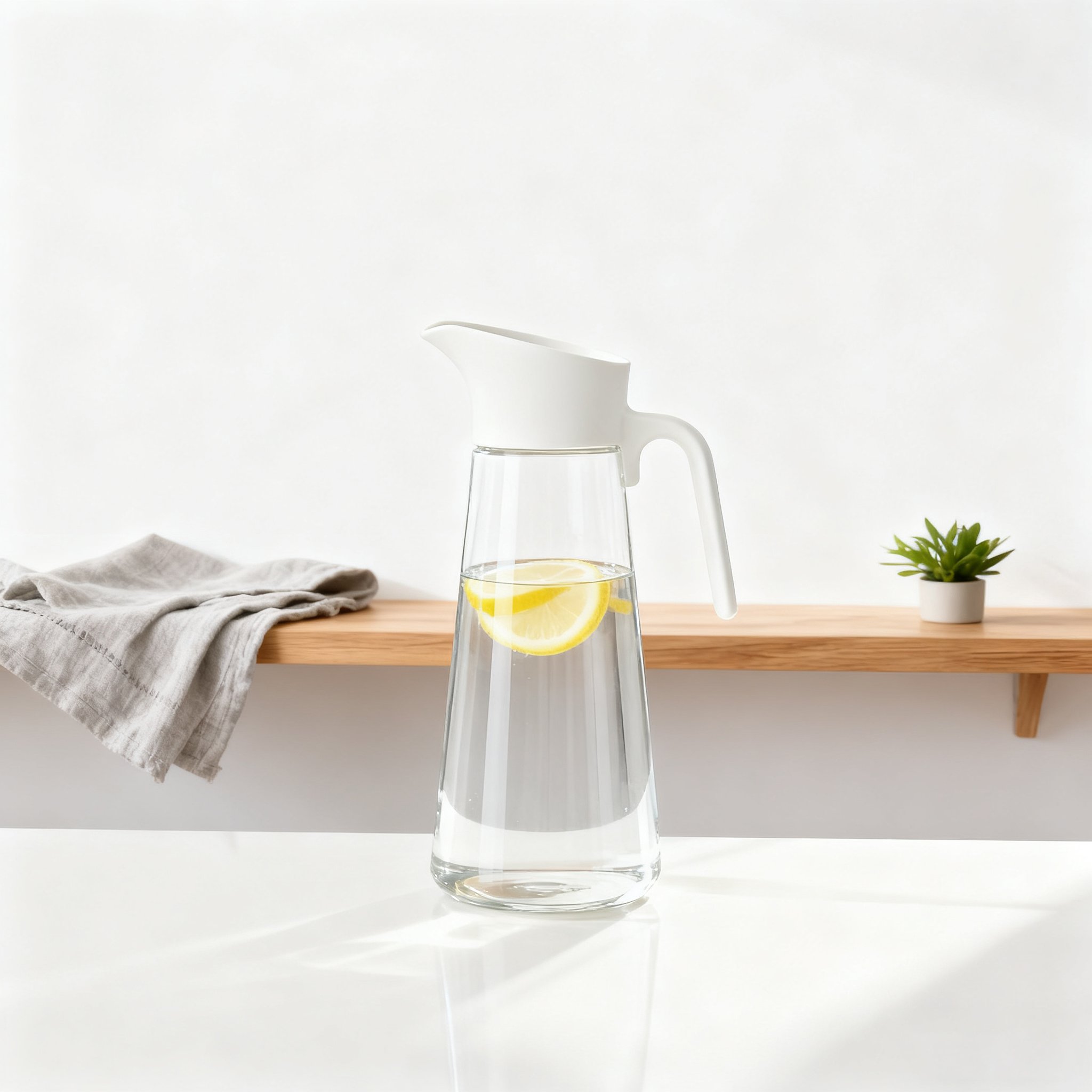투명 유리 주전자 