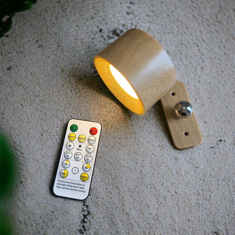 壁掛けUSB充電LEDベッドランプ・調光可能・磁気吸着・読書・ナイトライト