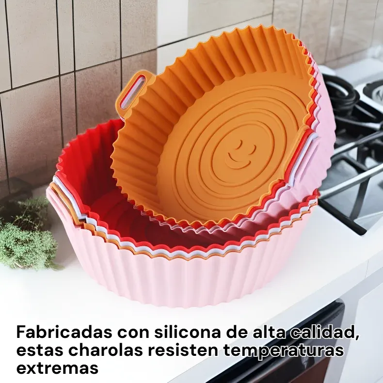 Juego de charolas de silicona resistentes al calor para cocina