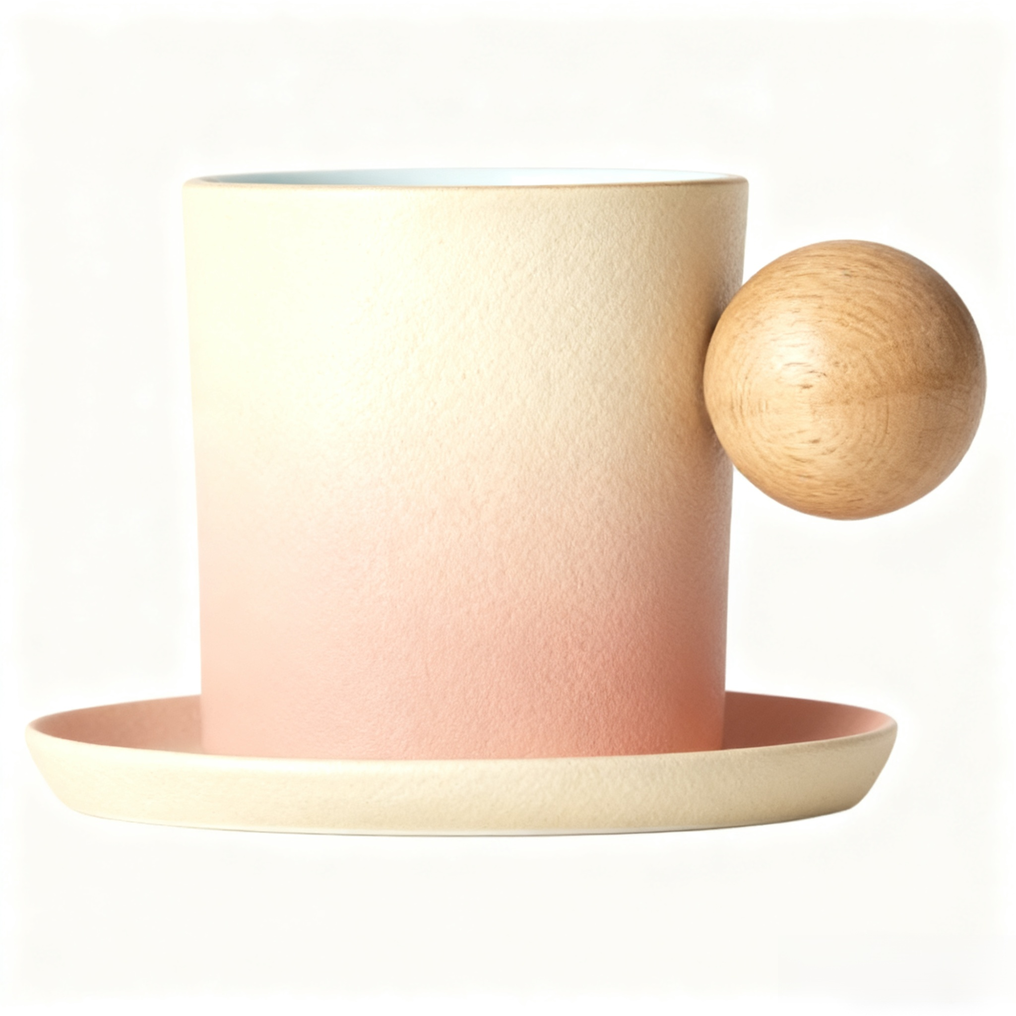 나무 볼 커피 컵 -정교한 세라믹 컵