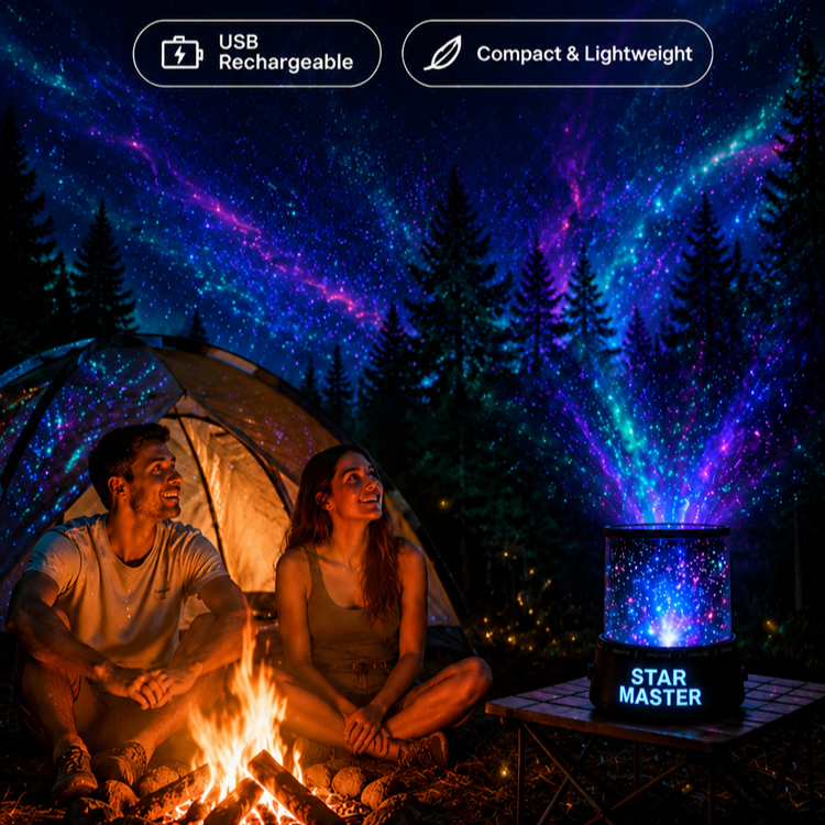 Dreamy Starry Sky – Rotatable Star Projector Lamp