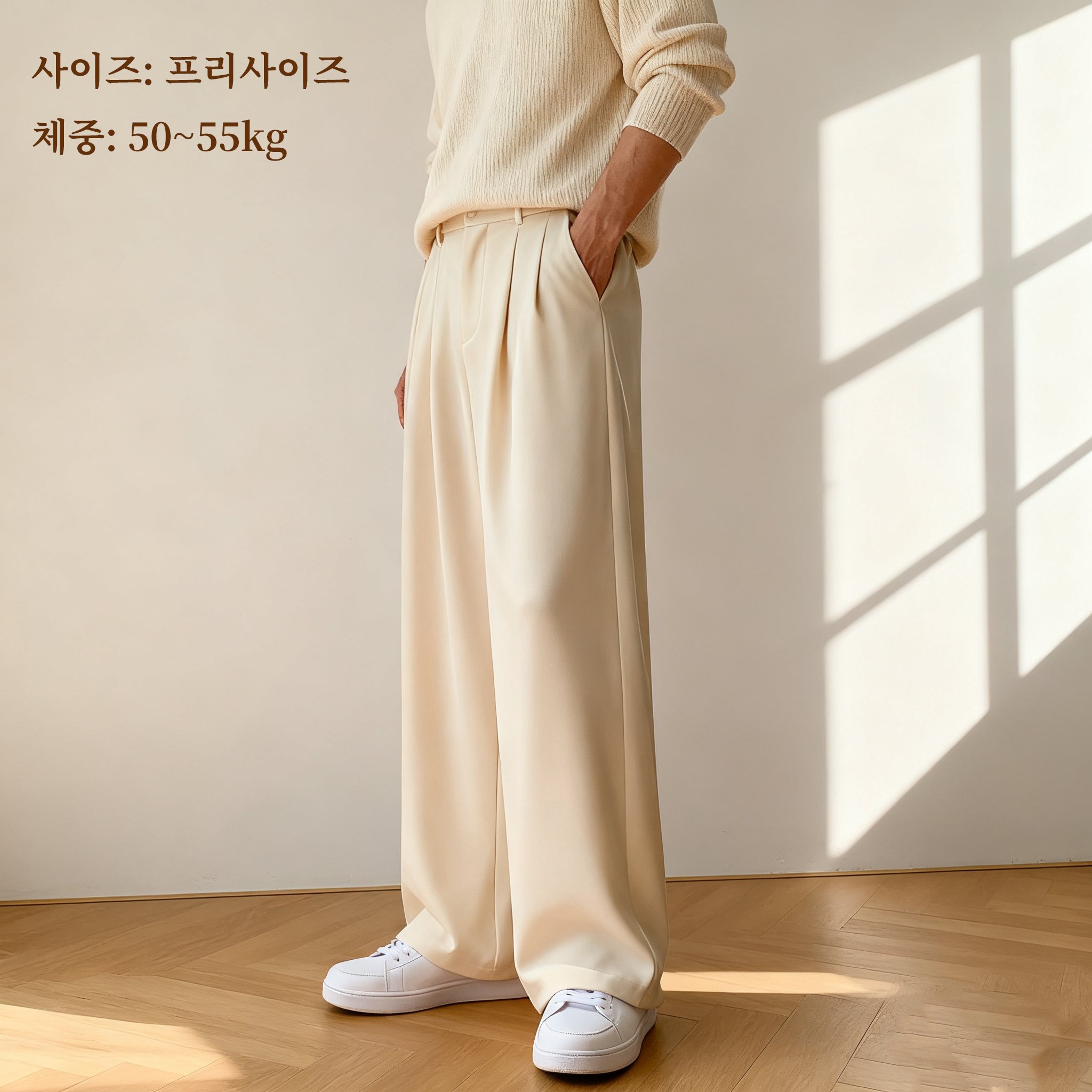 스타일리시한 루즈핏 여성 바지