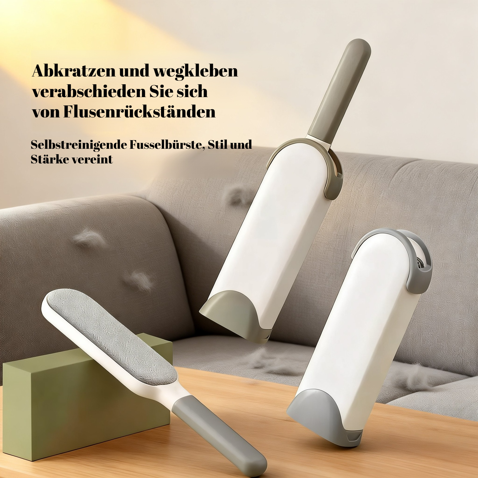 Tierhaar-Entfernungsbürste mit Aufbewahrungsbox, Fusselentferner für Kleidung