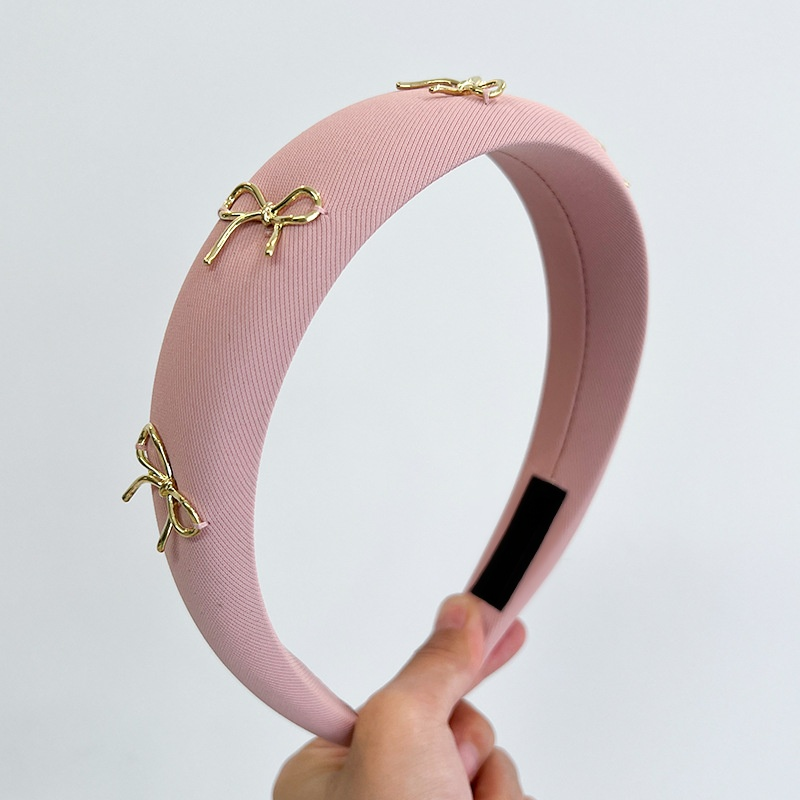 Solid color bow headband