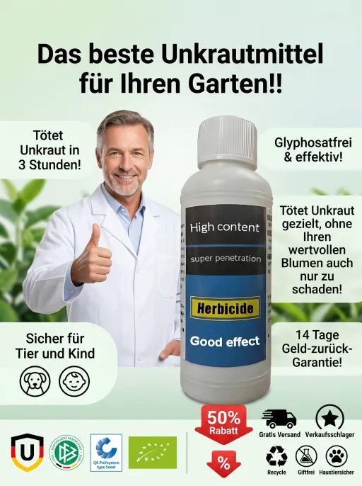 【100 Prozent Glyphosatfre】Hohenheim Forschungs-Bio-Unkrautvernichter✨5 Jahr Schutz vor Unkraut✨