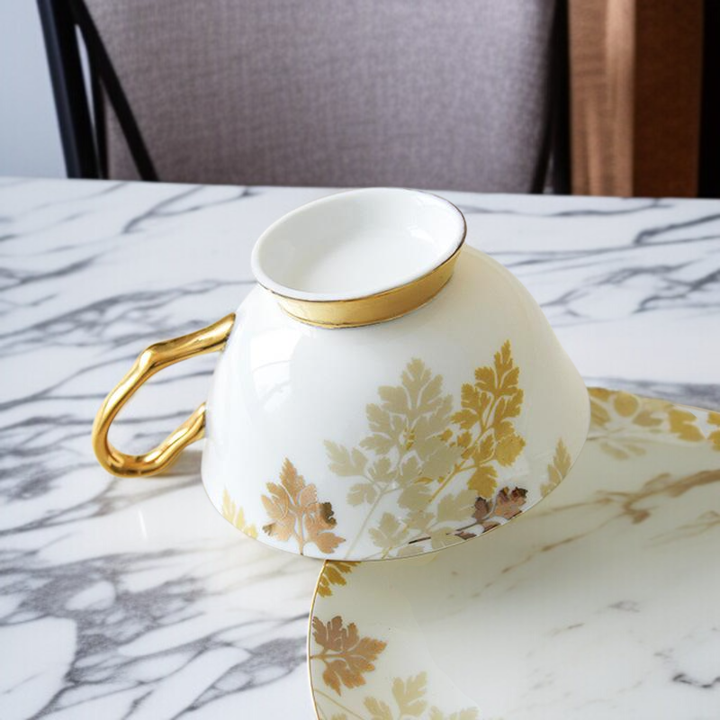 사치스러운 풍골 도자기 접시 커피 잔