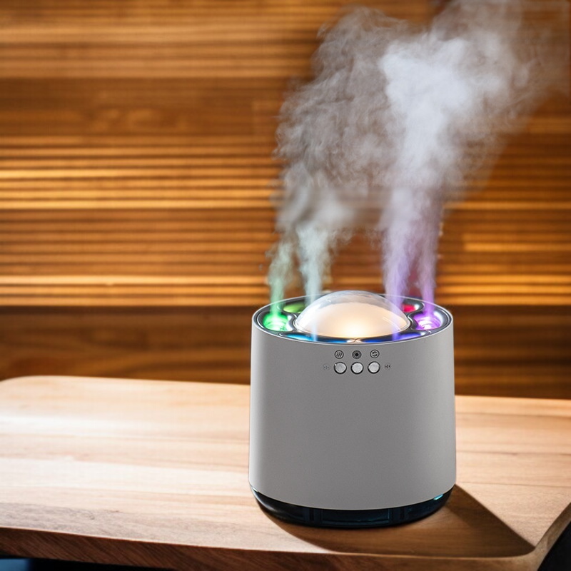 Kleiner, farbenfroher Luftbefeuchter mit dynamischer Tonaufnahme, cool und tragbar