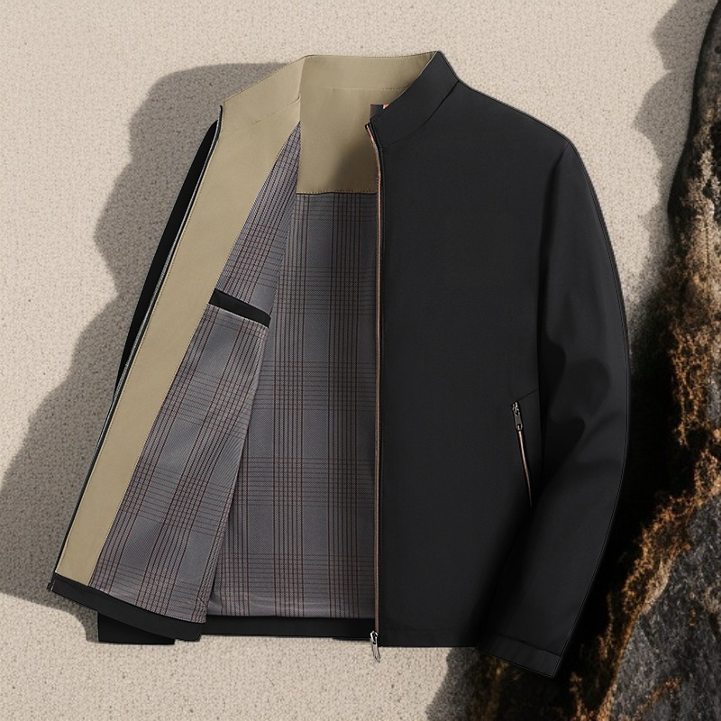 남성용 스탠드 칼라 재킷