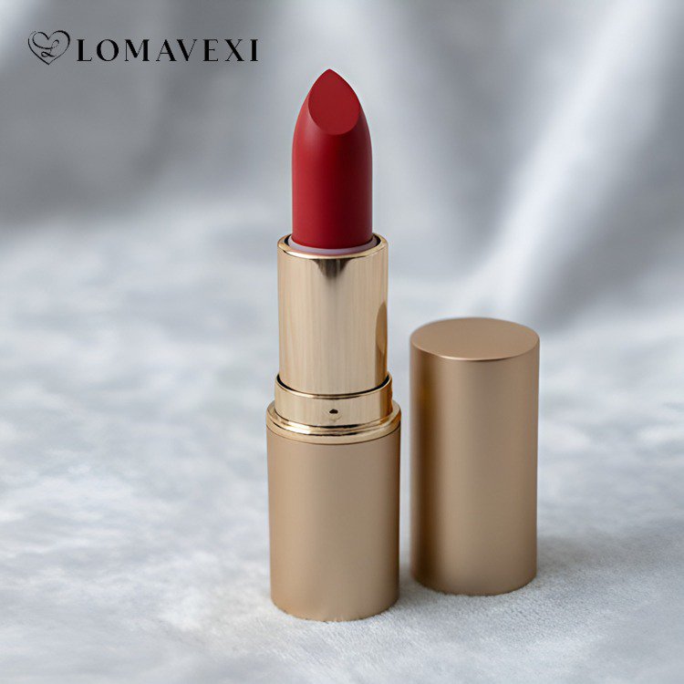 ลิปสติกเนื้อแมตต์สีแดงกำมะหยี่