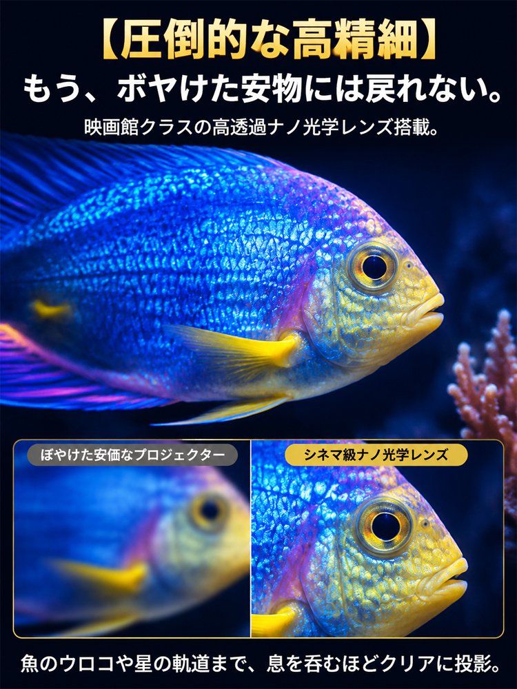 【幻想空間を演出】回転式プロジェクターライト