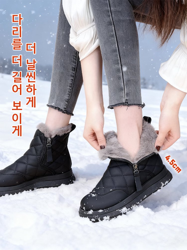따뜻하고 방수 기능이 있는 털 부츠