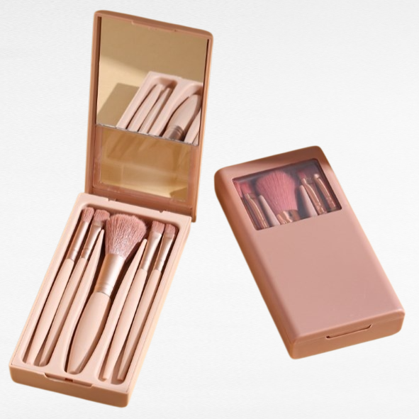 초경량 미니 메이크업 브러쉬 세트, 부드러운 파우더 브러쉬, 수납 박스 포함