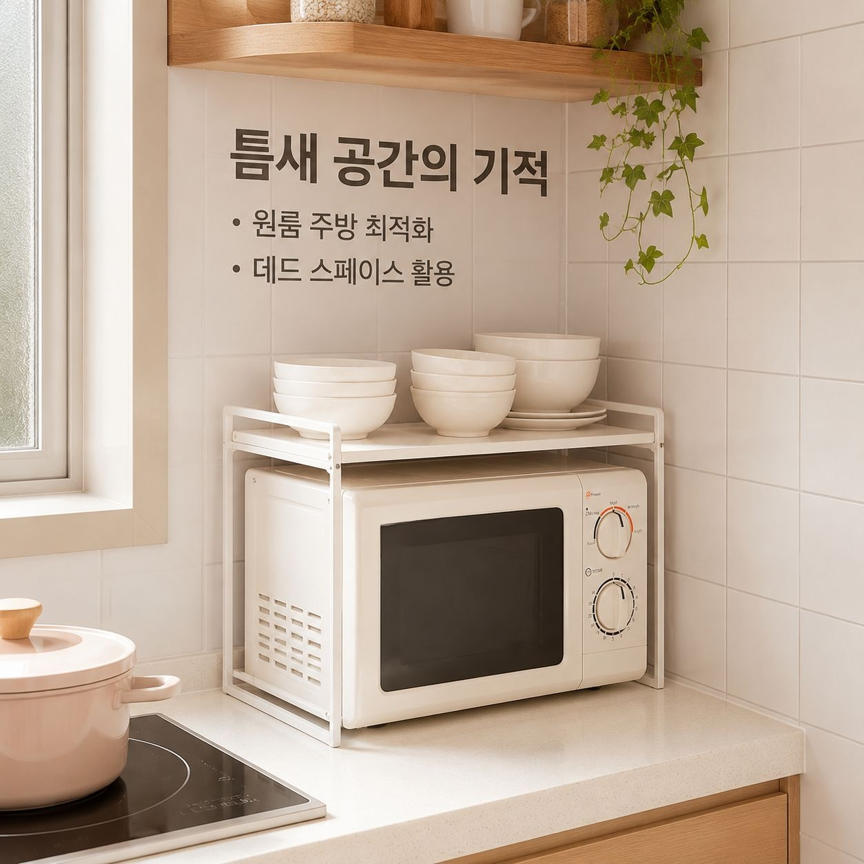 주방 미니 보일러 수납 선반