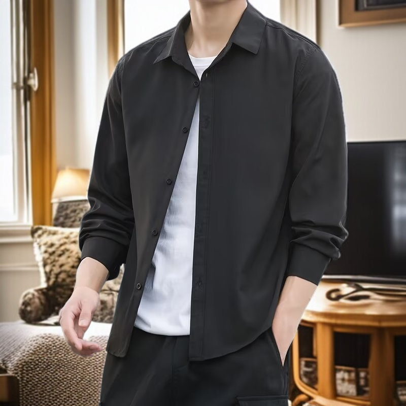 男士長袖襯衫外套辦公室造型