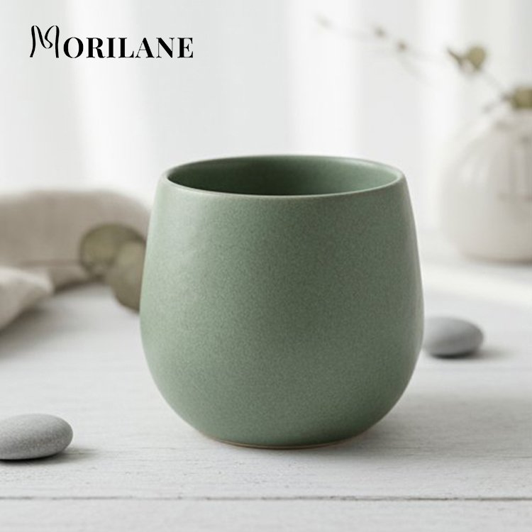 แก้วเซรามิคสีเขียว (2 ชิ้น)