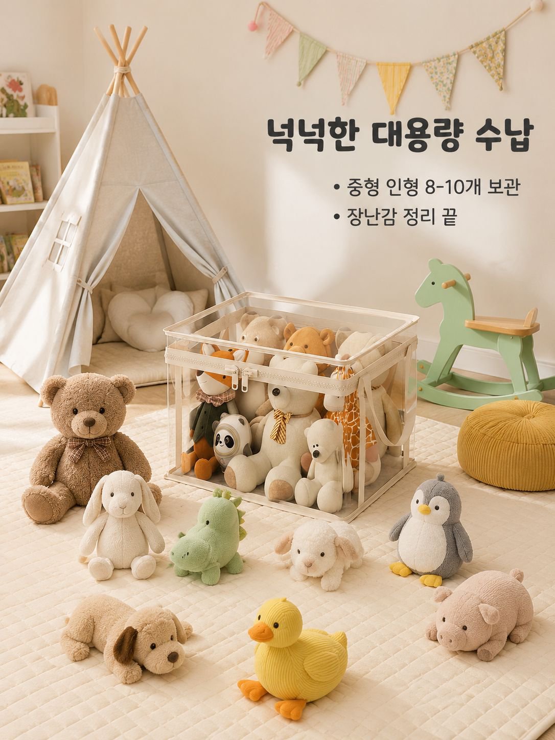 투명 장난감 수납박스 가정용 대용량