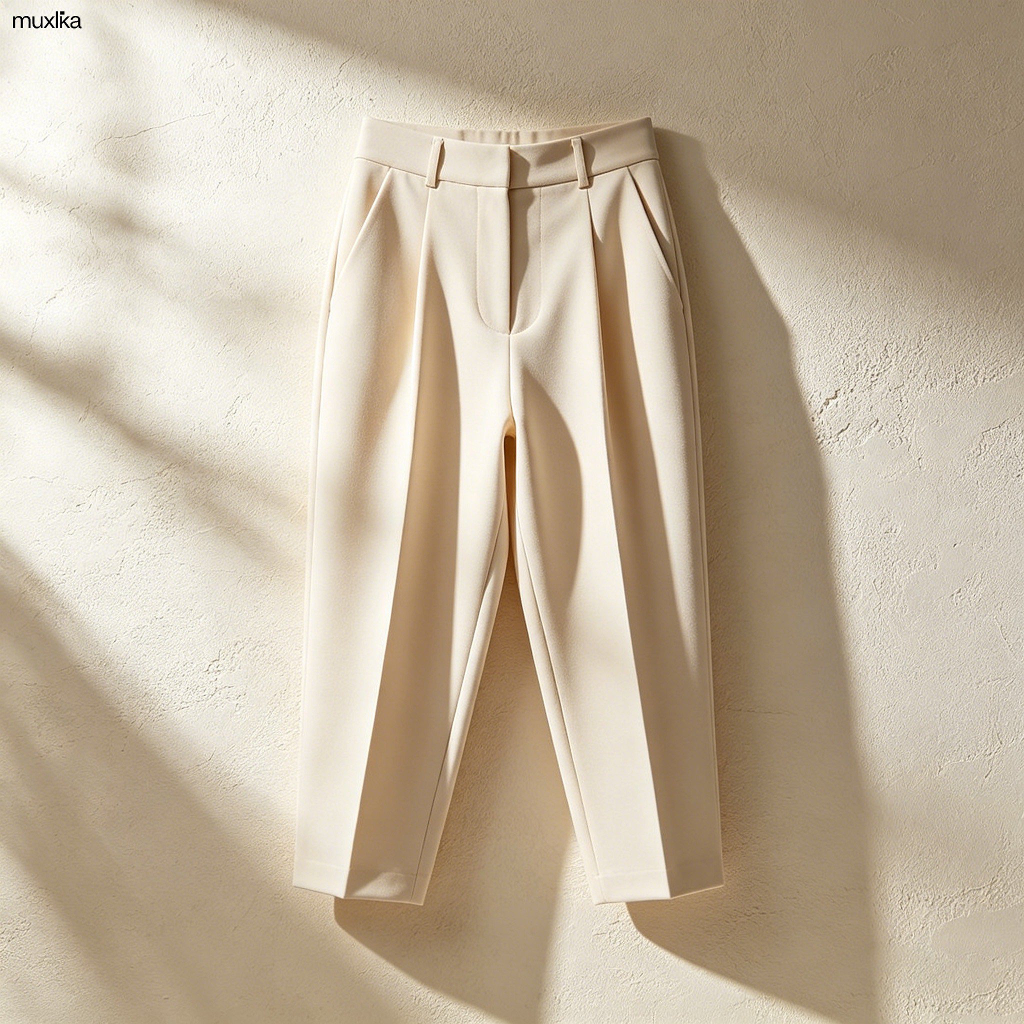 ゆったりとしたワイドレッグパンツ