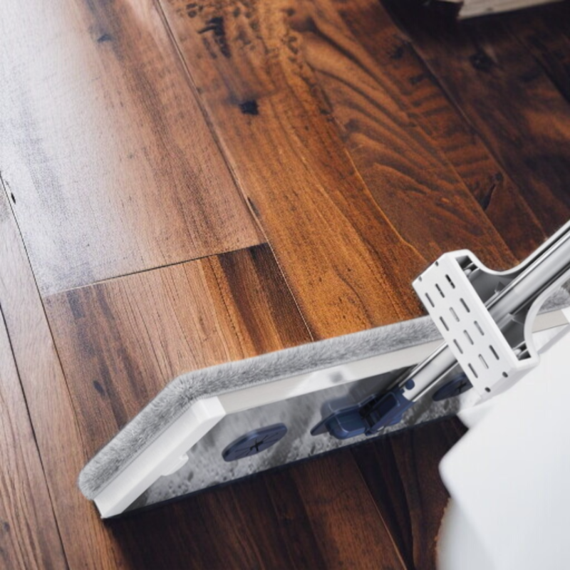 家庭用フラットモップ 省力化レイジー大型パネルアルミ合金ハンドフリーモップ
