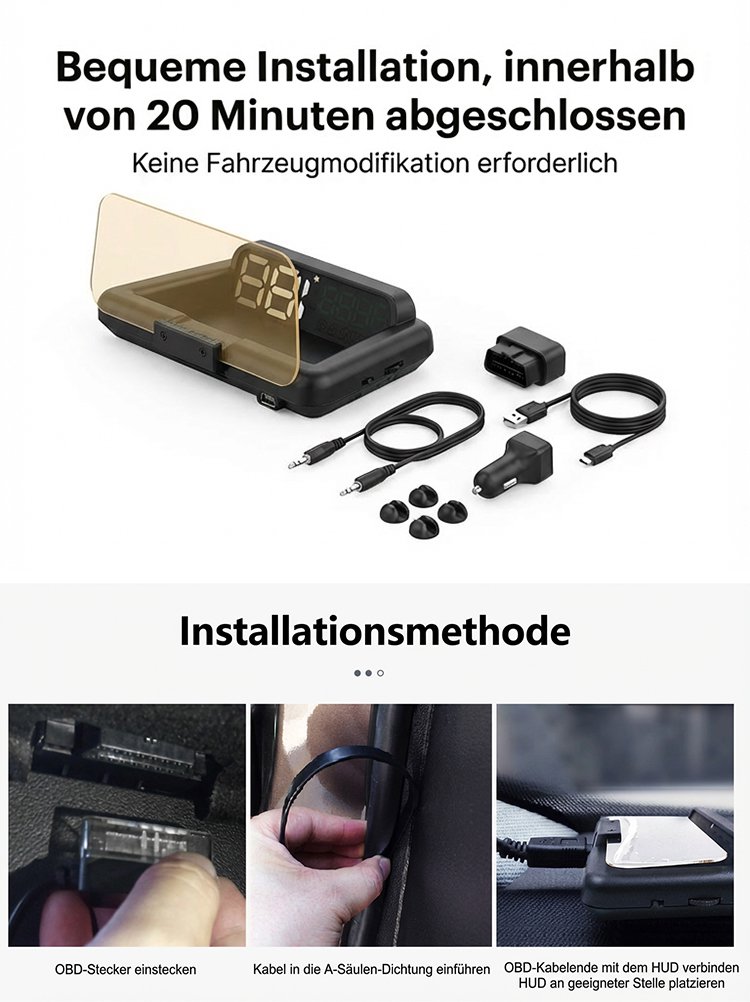 Sicherheitsfeatures des HUD Displays