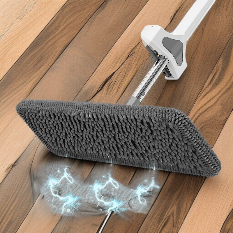 가정용 플랫 밀대 건습 겸용 원터치 셰닐 리필 손세탁 우드 플로어 밀대