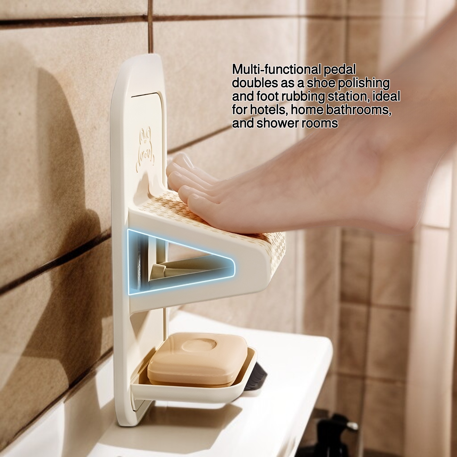 Bathroom foot washing pedal pregnant women foot rubbing hotel shower room shoe polishing pedal foot 