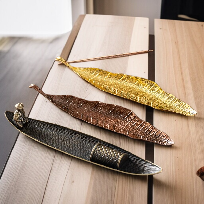 精緻葉片紋理香薰爐