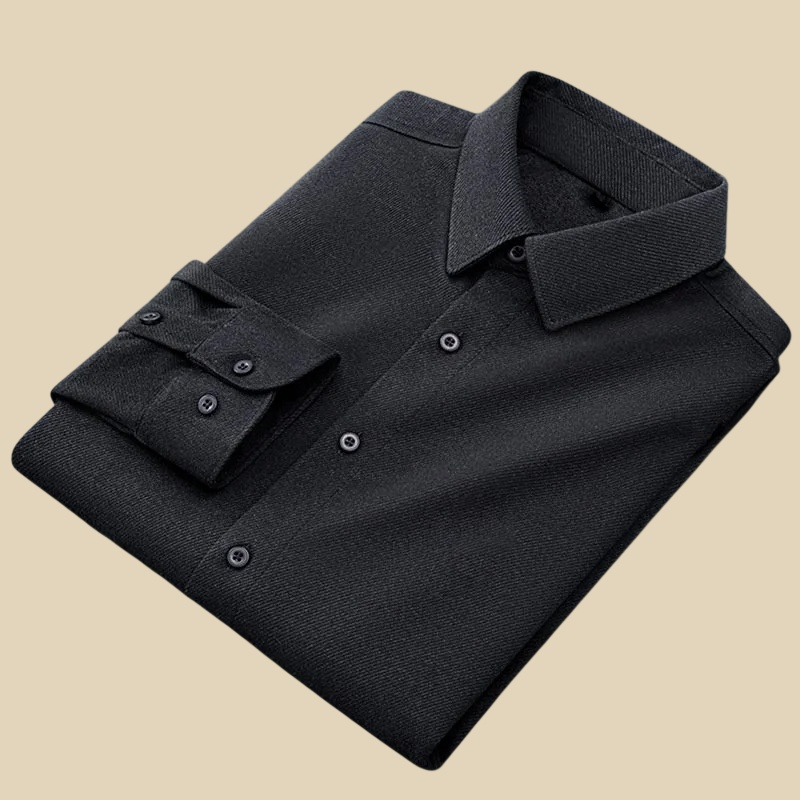 加絨自發熱商務休閒襯衫