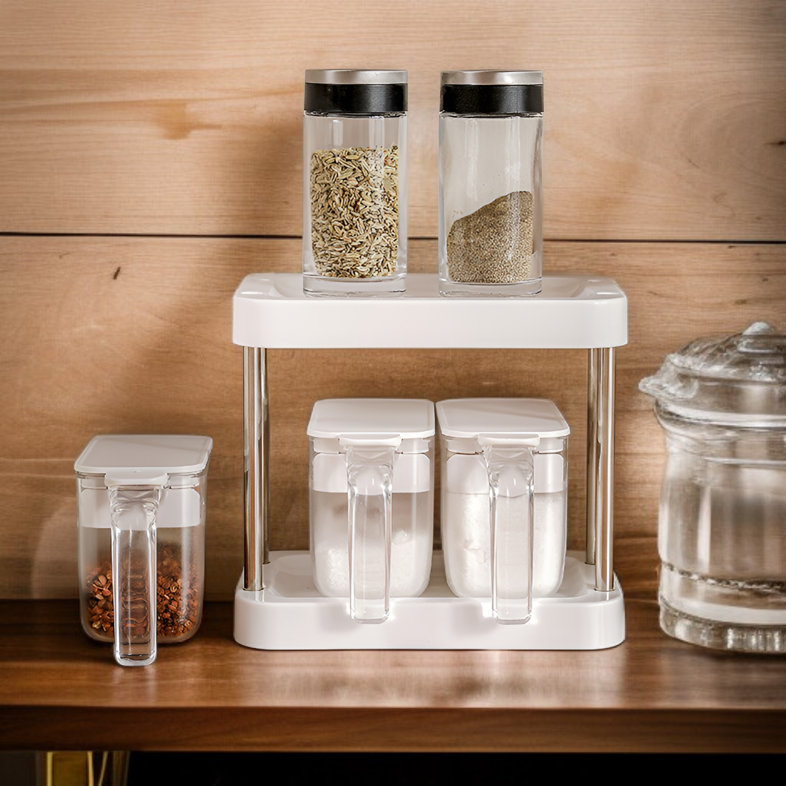 공간을 절약하는 조미료 수납함 디자인