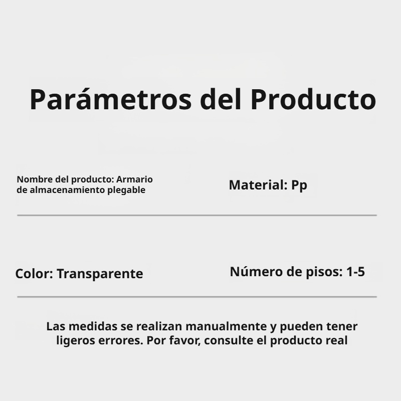 Gabinete organizador portátil y plegable, fácil de usar