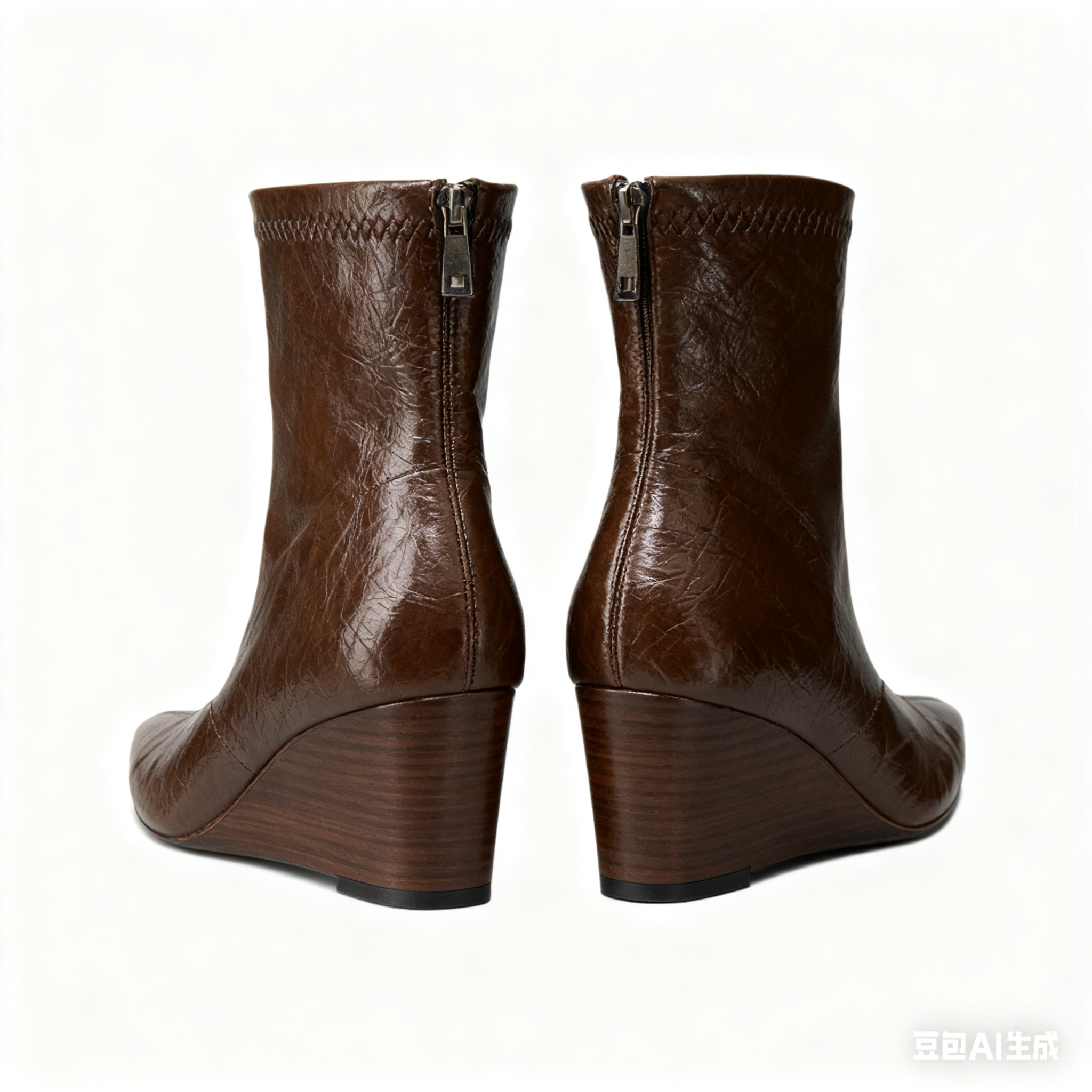 レディースのポインテッドトゥウェッジアンクルブーツ、新しい秋冬スタイル、万能ウェッジヒール