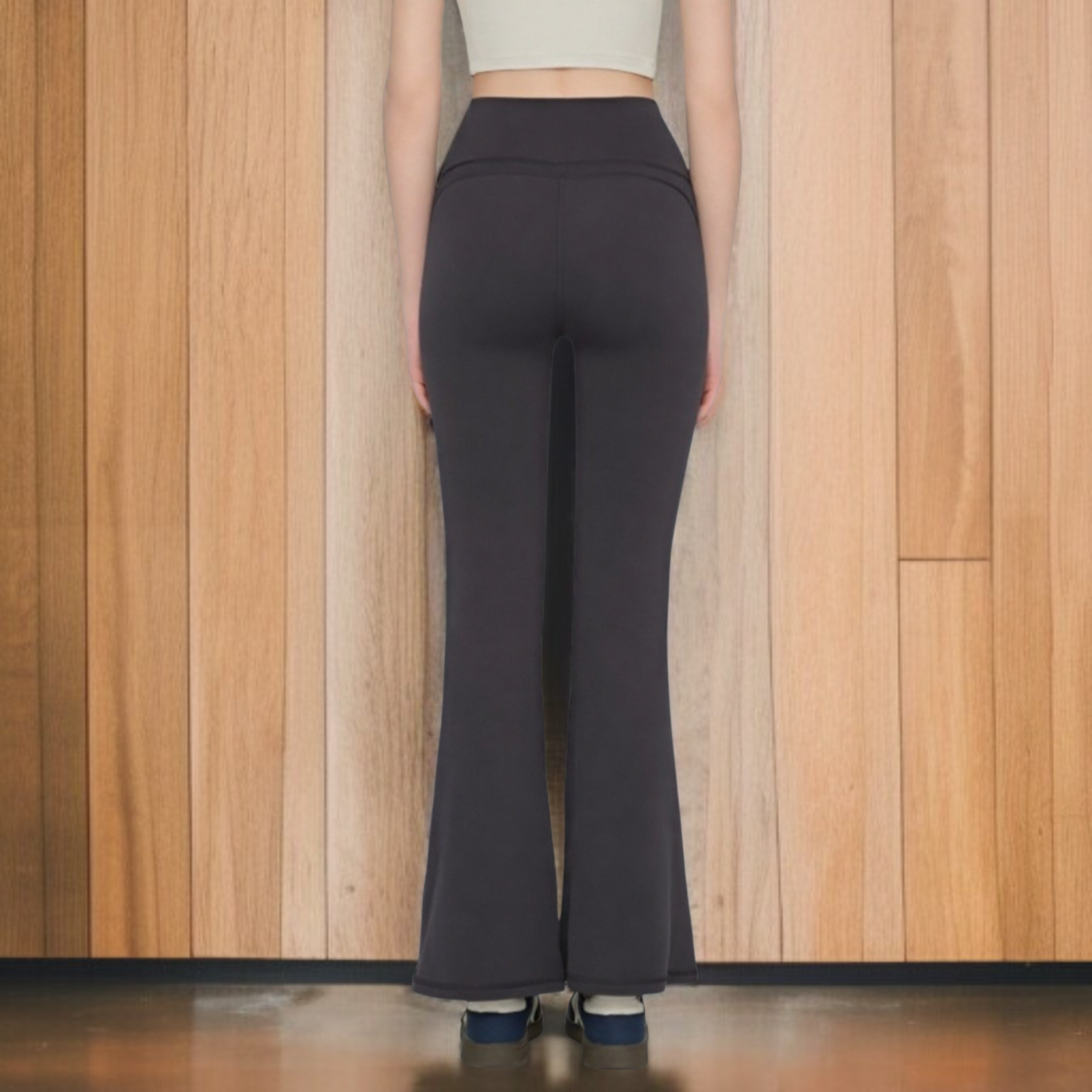 レディースハイウエストフレアヨガパンツ