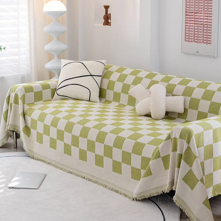 Black and White Checkered Sofa Cushion