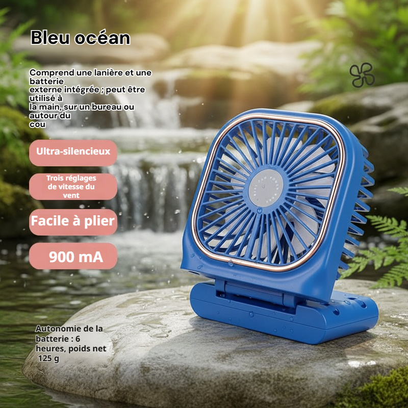 Ventilateur portable pliable de bureau d'une capacité de 1200
