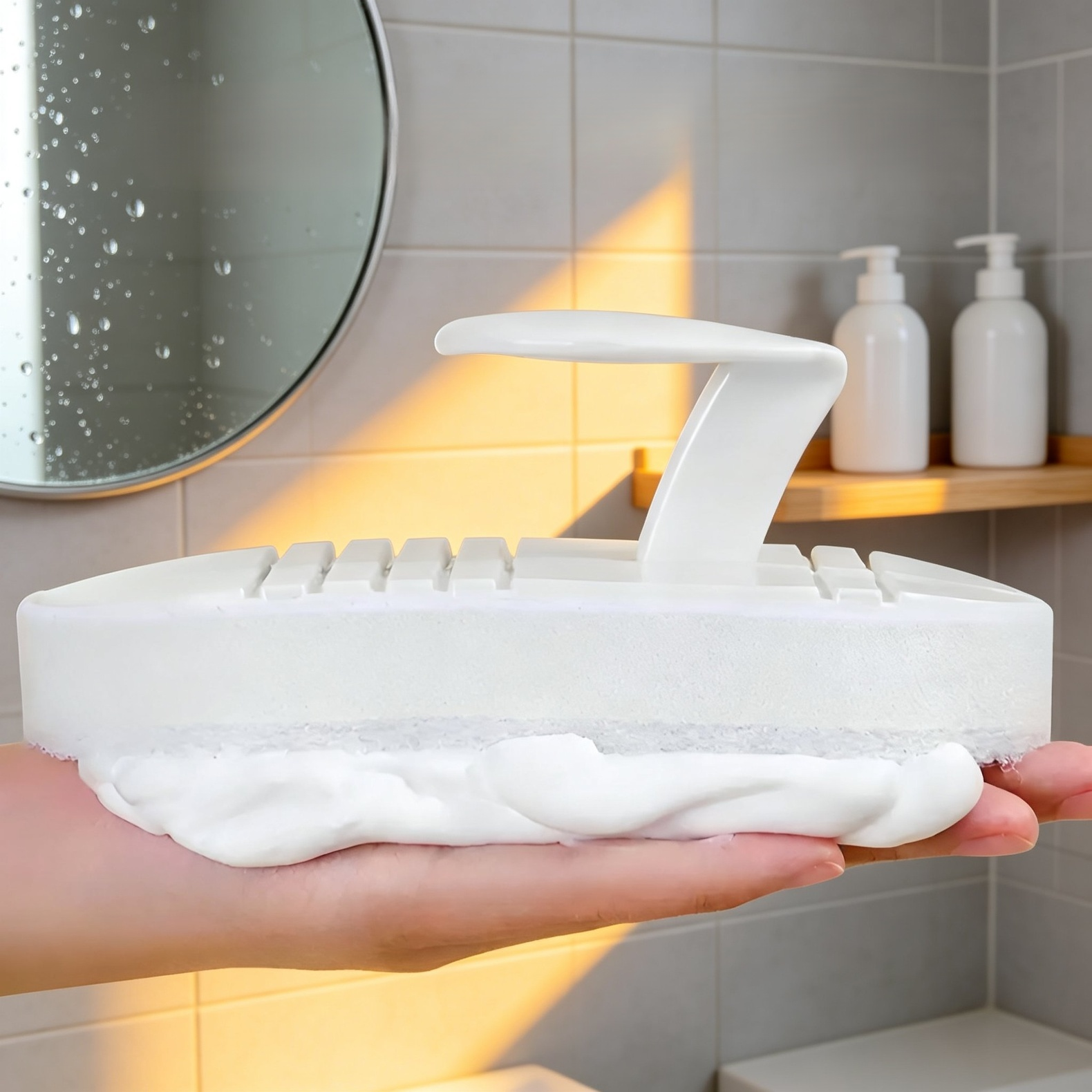 Cepillo de limpieza flexible para encimeras de azulejos