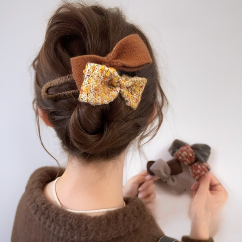 Hair clip with plush bow