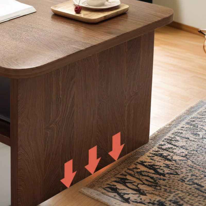 원목 직사각형 낮은 테이블 