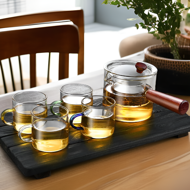 ティーフィルター付き高耐熱ガラスティーポット