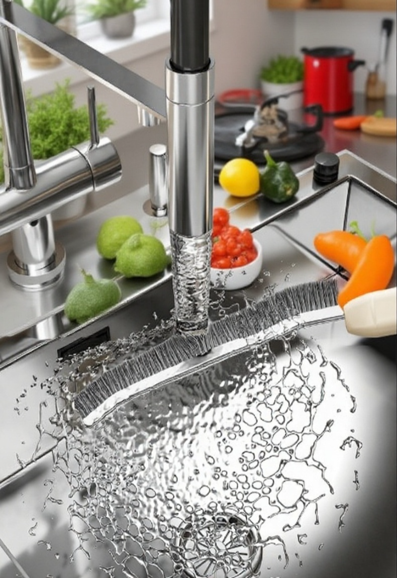 Versatile crevice brush for keyboards and corners