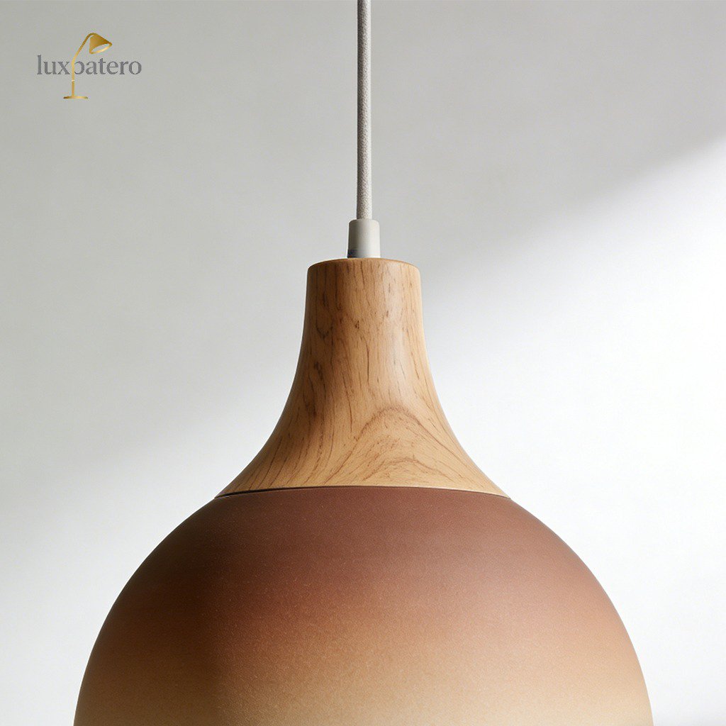 日式侘寂風實木吊燈