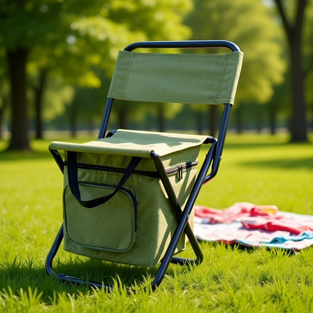 수납 공간이 있는 휴대용 접이식 야외 캠핑 의자