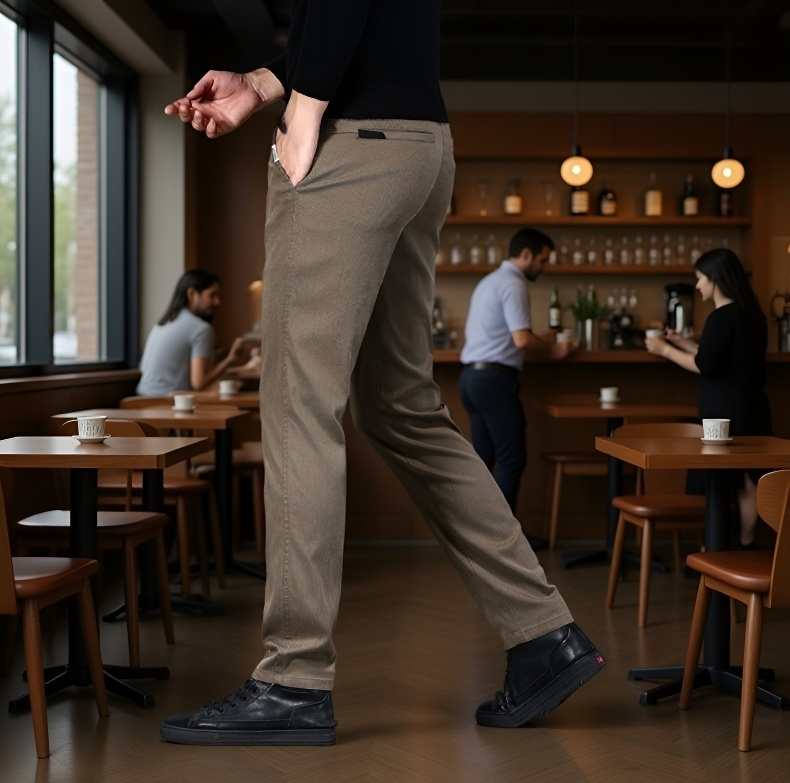 오피스룩에 어울리는 남성 일자 바지