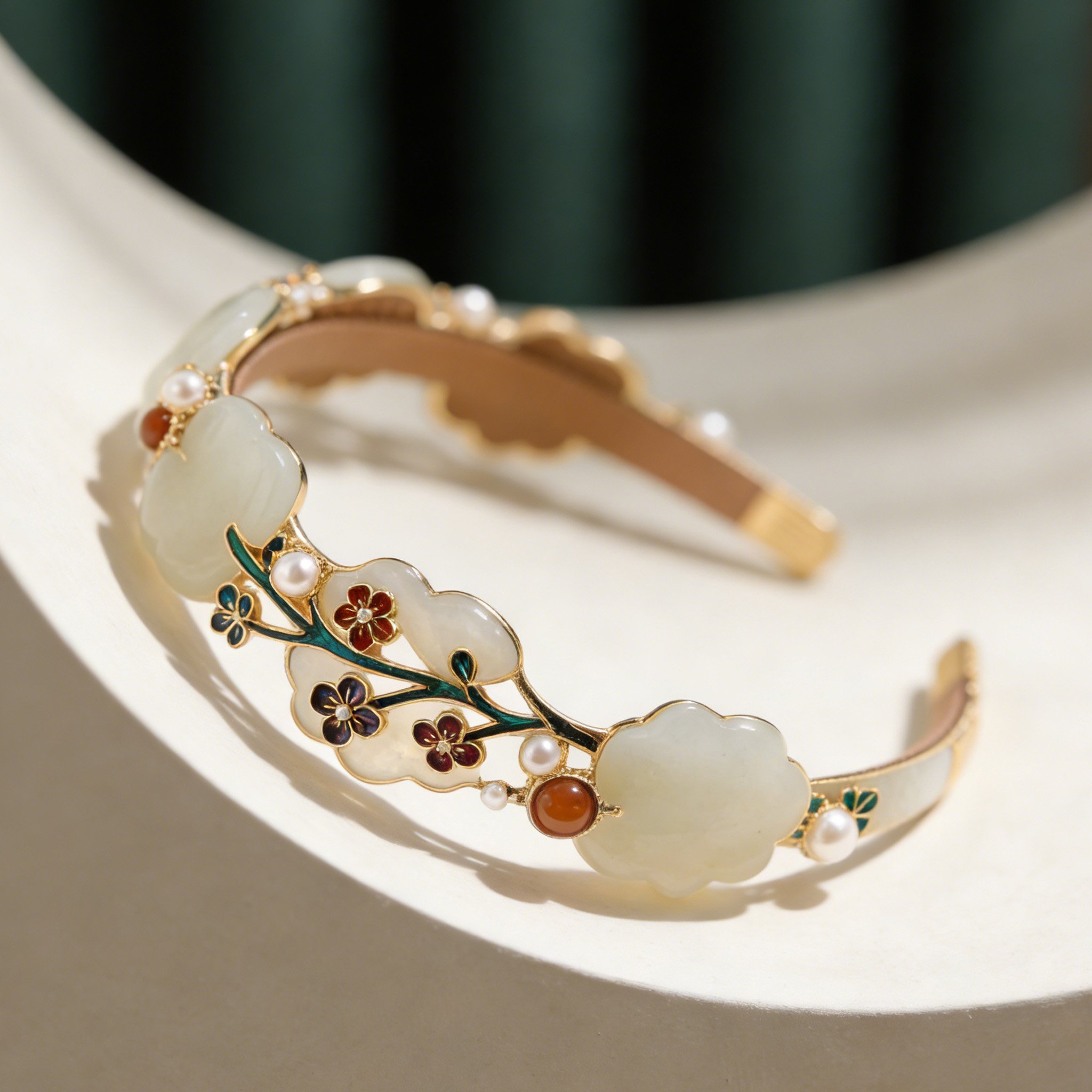 ミニマルデザインフラワーカチューシャ正面画像