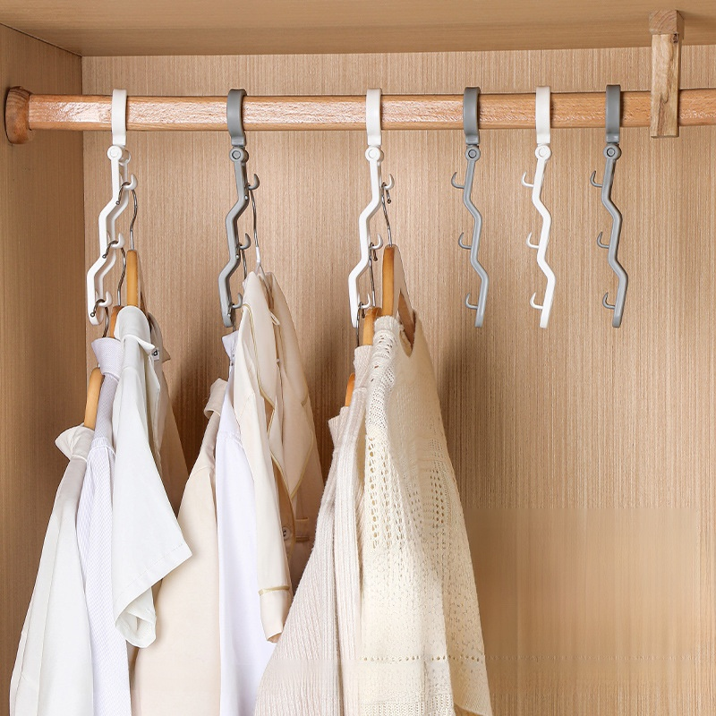Clothes Rack Stacking Hooks Connecting Hooks Hooks MultiLayer Space Saving Home Storage Connecting