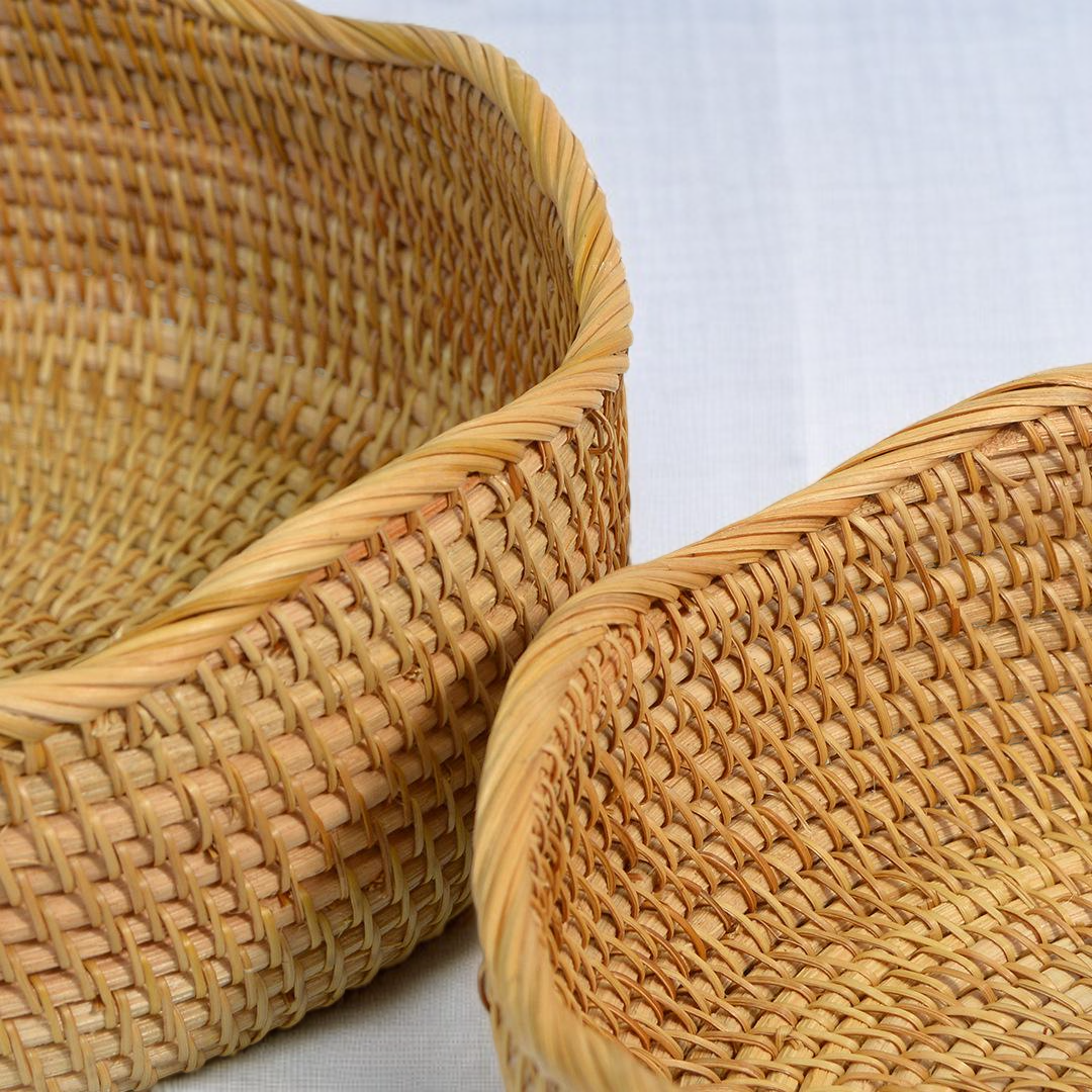 インテリアに映える籐製フルーツバスケット