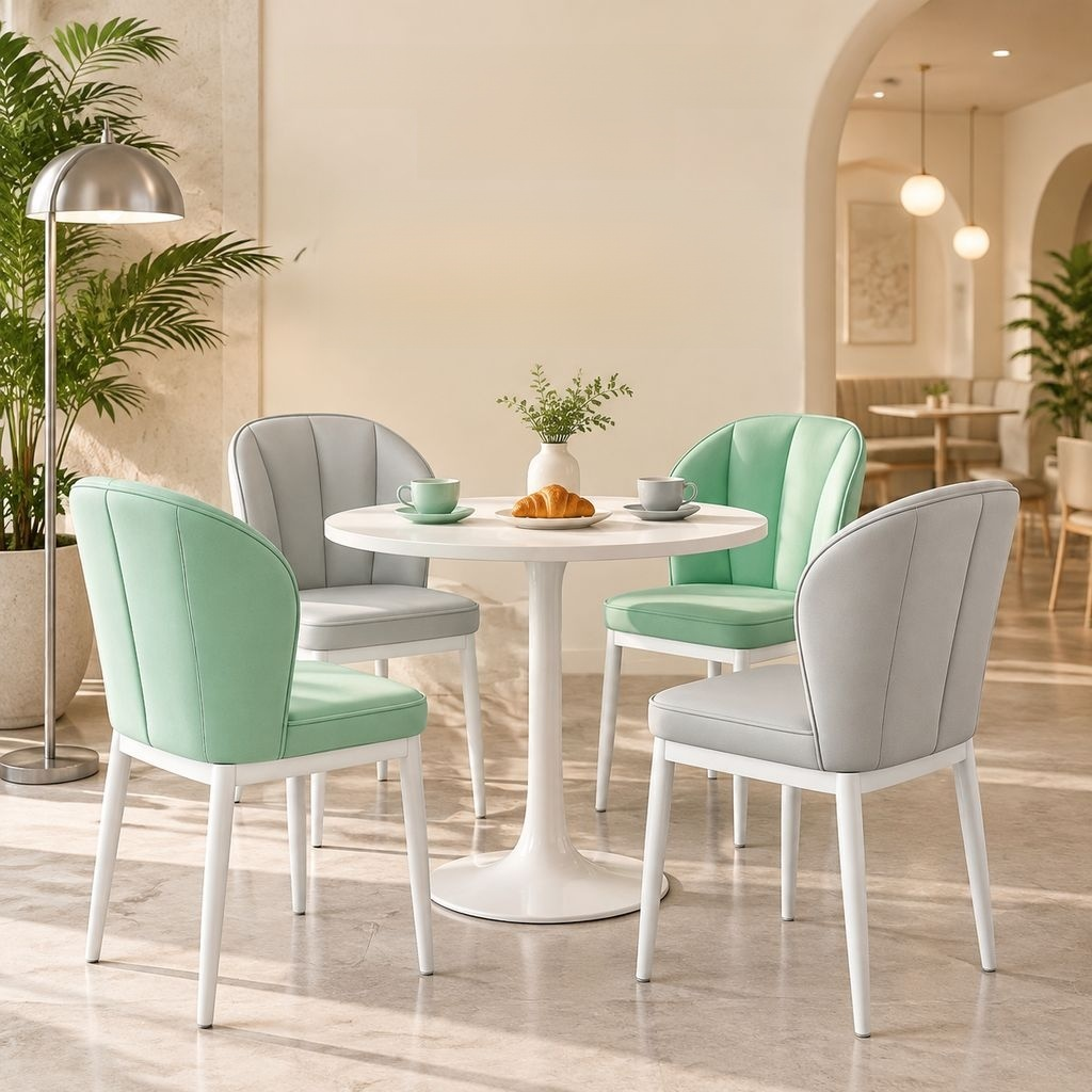 Modern Minimalist Cream-Style Dining Chair
